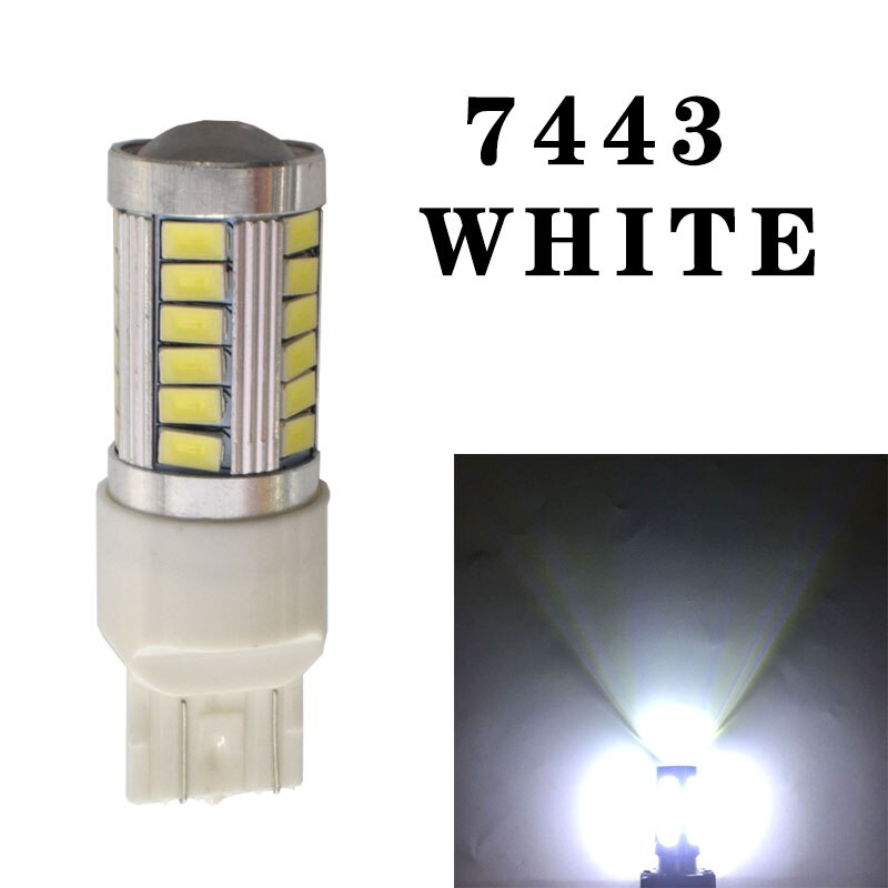 1156 ba15s p21w 1157 p21/5w t20 led automotive tail glödlampa bromsljus bil led backljus varselljus varslar: 7443 vita