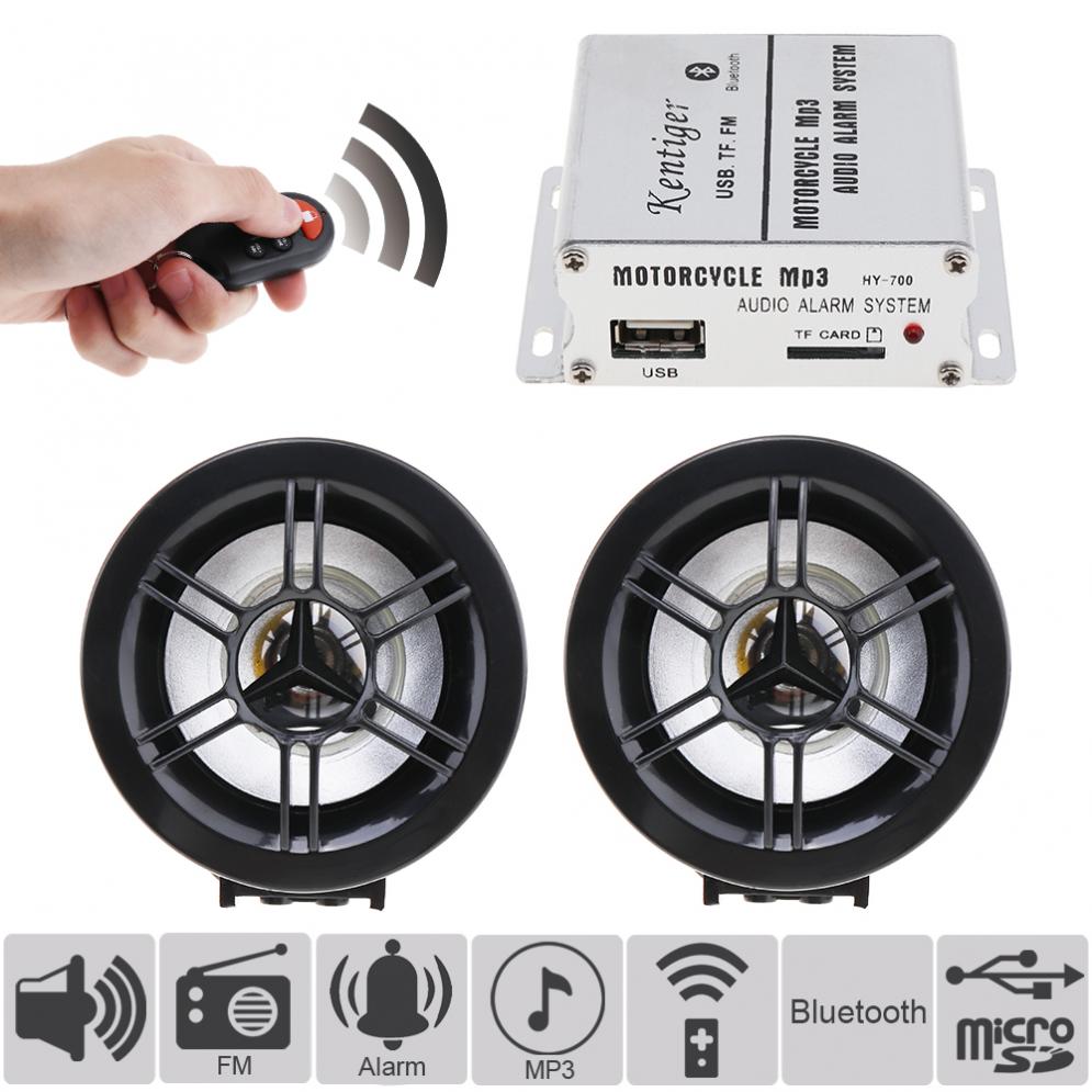 Autoradio MP3 FM 12V, 2x10W, son universel, HI-FI, Anti-vol, compatible avec Bluetooth, étanche, haut-parleur, compatible SD/USB