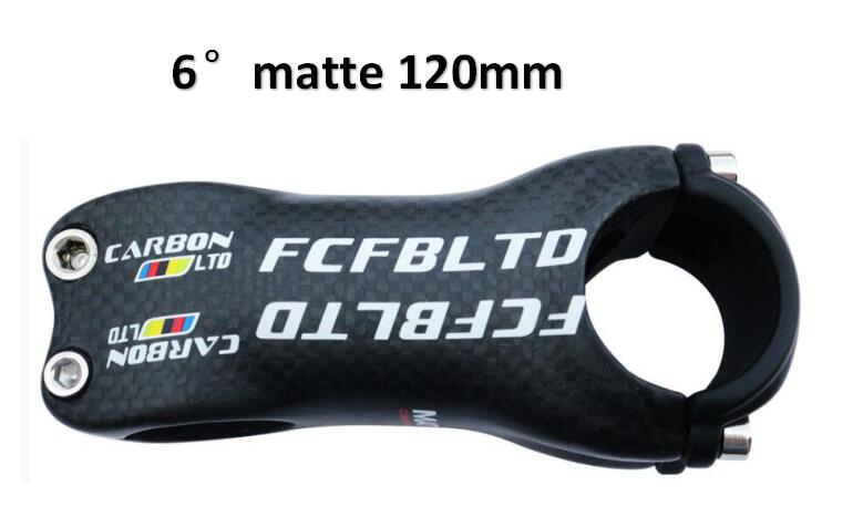 FCFB 3 K Carbon Fiber MTB Fiets Stuurpen 31.8 MM Carbon Racefiets Stuurpen Fietsen Stuur 6/17 Graden 80 90 100 110 120 130 MM: 6 degree 120mm
