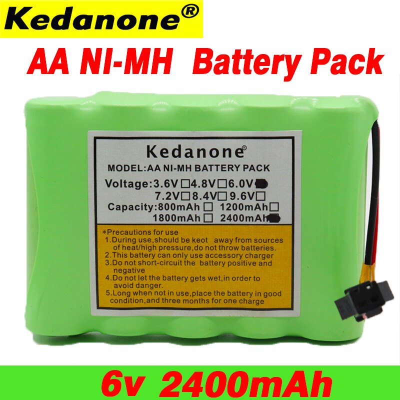 6v 2400mAh Ni-MH AA Battery Pack 6v AA Rechargeable battery pack For Remote Control Toys Electric RC Car cordless phone SM plug