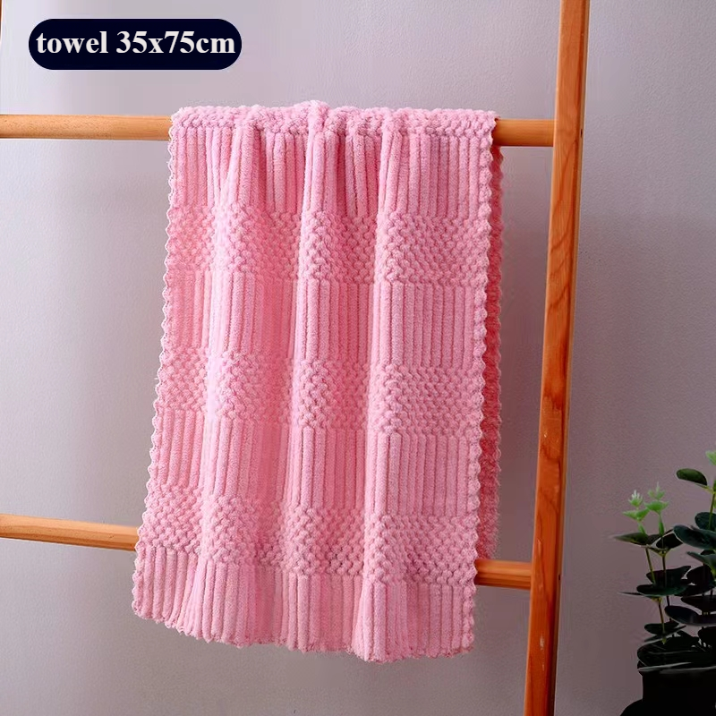 Koraalvlies absorberende handdoeken voor haar, zwemmen, gezicht, handen en bad, microvezel handdoeken, badhanddoeken, microvezel handdoekenset, badhanddoek: Violet/紫罗兰