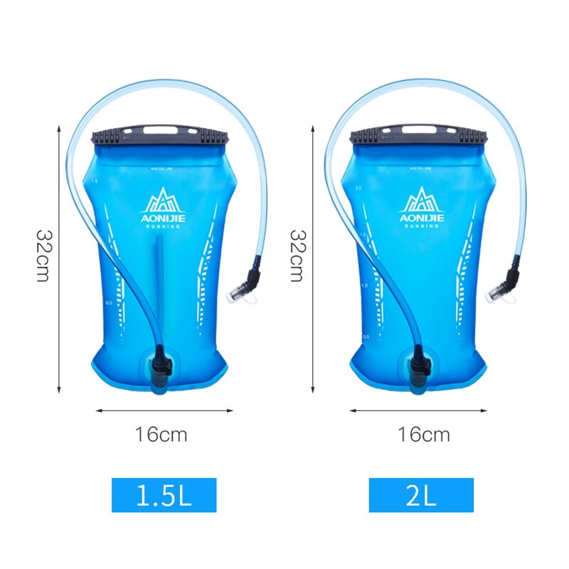 Aonijie 1.5L 2L Waterzak Tpu Waterzak Bpa Gratis Hydration Pack Water Opbergtas Voor Outdoor Camping Wandelen Hardlopen