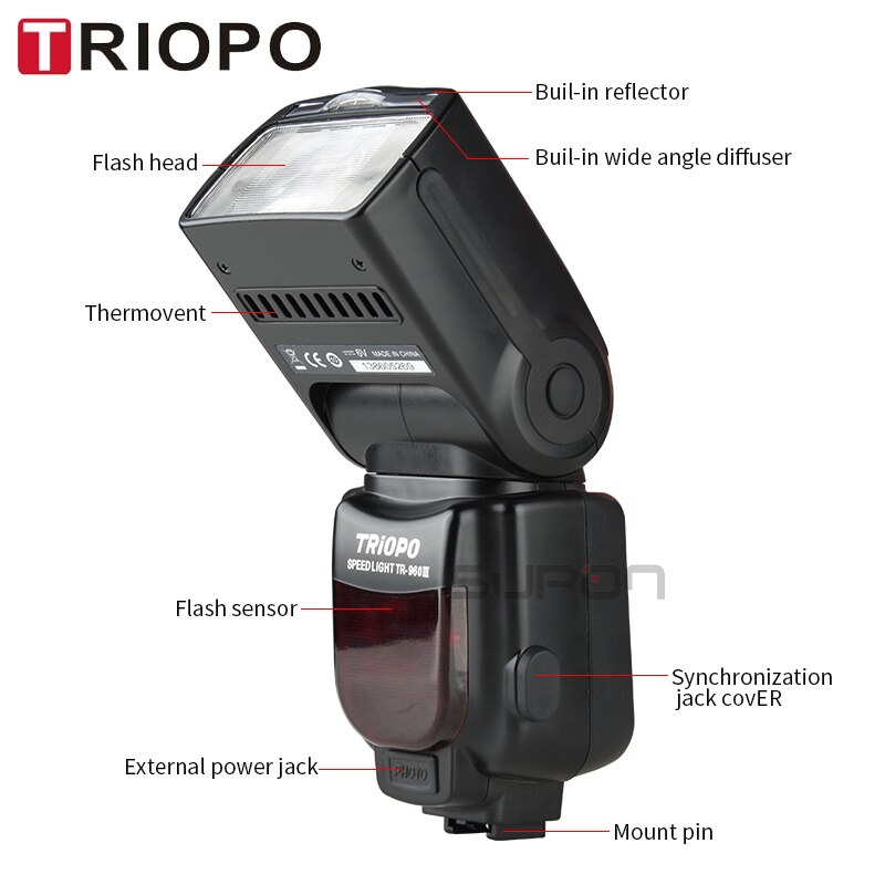 Triopo Speedlite Flash Speedlight TR-960 III 2.4G Wireless Suit for Sony A850 A450 A500 A560 A77 A65 A33 A35 Cameras Genunie