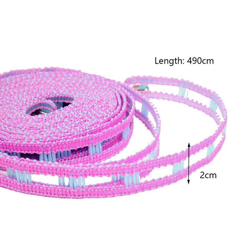 490cm waslijnen, droogrek, touw, droogrek, 4 kleuren, uitschuifbaar rek voor buiten, reizen, kleding,  k3 p 6