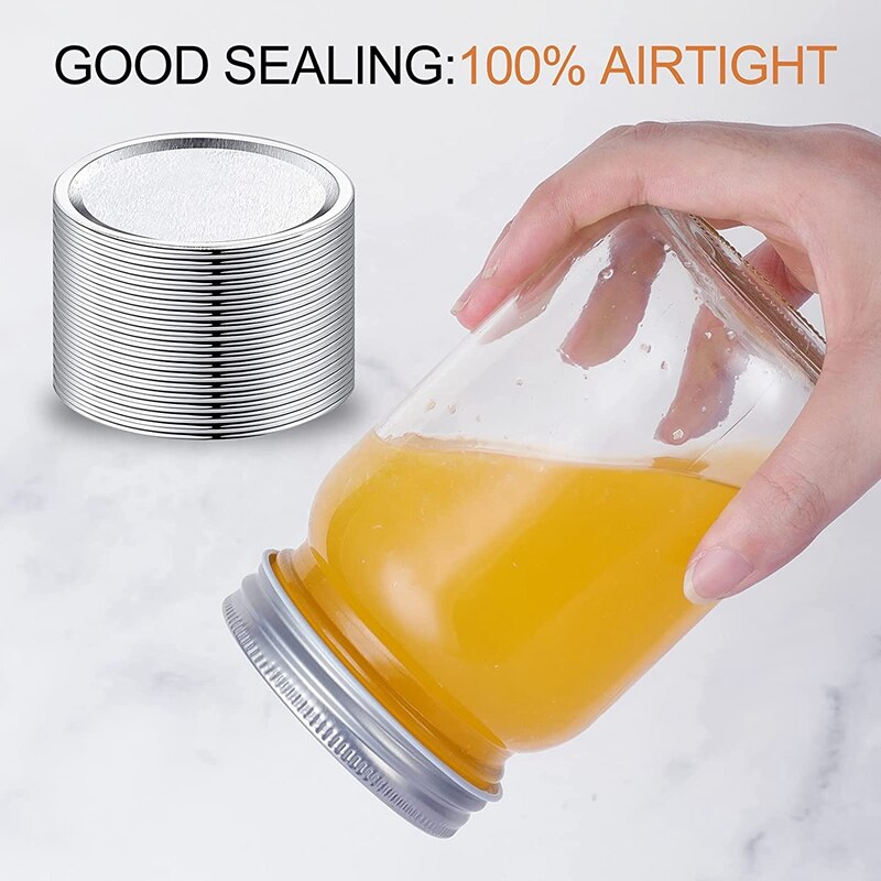 Inblikken Deksels, Mond Inblikken Deksels, Split-Type Metalen Deksel Voor Bal, kerr Jar-Luchtdicht Mason Pot Deksels