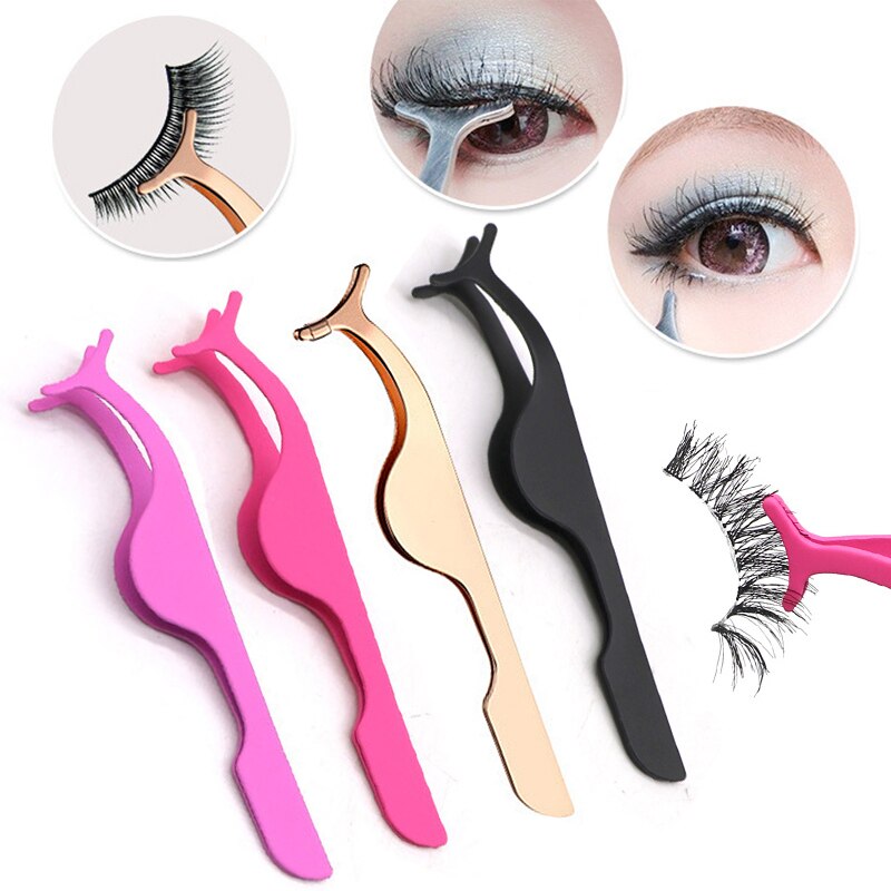 2/3/5Pcs Falsche Wimpern Pinzette Gefälschte Wimpern Applikator Werkzeuge Wimpern Verlängerung Curler Nipper Make-Up Wimpern pinzette Clip