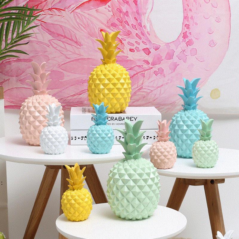 Nordic Home Decoration Resin Sculpture Room Decoration Pineapple Fruit Statue Restaurant Table Decoration Modern Crafts