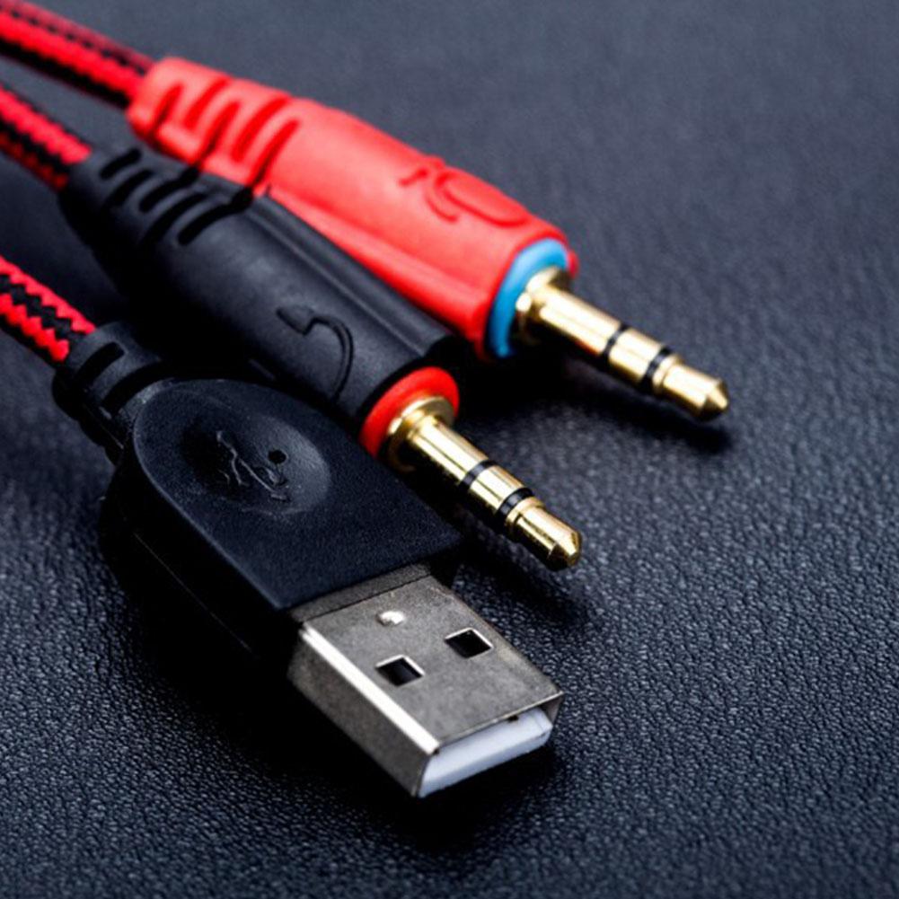 EastVita 3.5mm Gaming Headsets Big Headphones with LED Light Mic Stereo Earphones Deep Bass for PC Computer Gamer Laptop