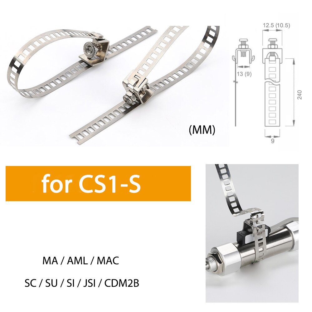 Longwe monteringsbeslag tilbehør til pneumatisk magnetisk luftcylindersensor  cs1- u-fs cmsg d -c73: I  cs1- s lille