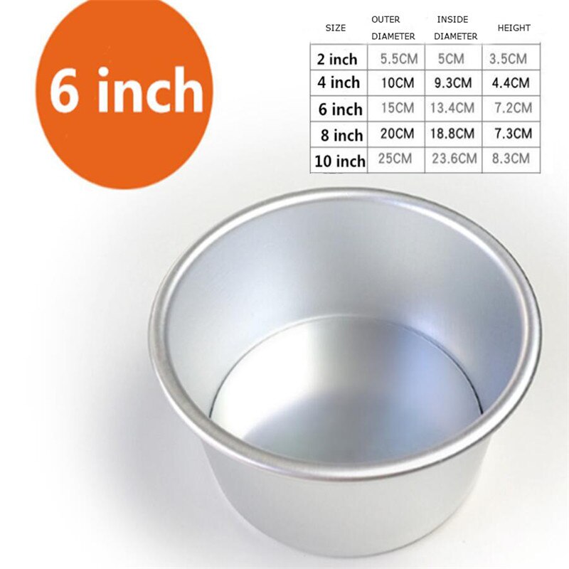 2/4/6/8/10 Inch Round Live Bottom Cake Mold Baking Mold Bread Decoration Non-stick Home Kitchen Oven Baking Tool Tray 1PCS: 6 inch