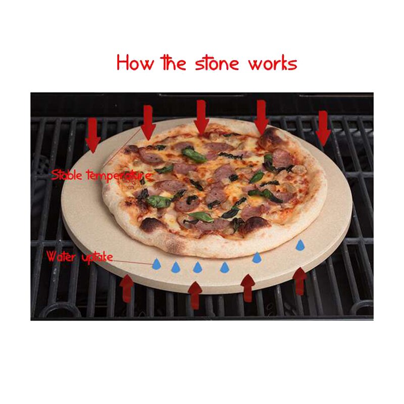 10 inch Round Pizza Stone, Used for Cooking Pizza Rolls in the Baking Grill, Oven and Grill Pan Kitchen