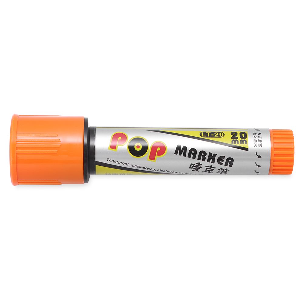 Rotulador permanente de pintura a prueba de agua POP de 20mm, marcadores de Graffiti rellenables para dibujo, póster, suministros escolares de oficina: orange