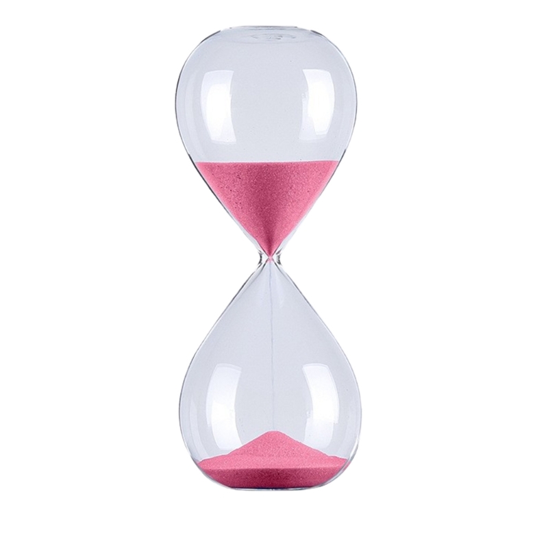 Sabliers en verre 60 minutes pour une meilleure concentration dans l'apprentissage relaxation: Rose