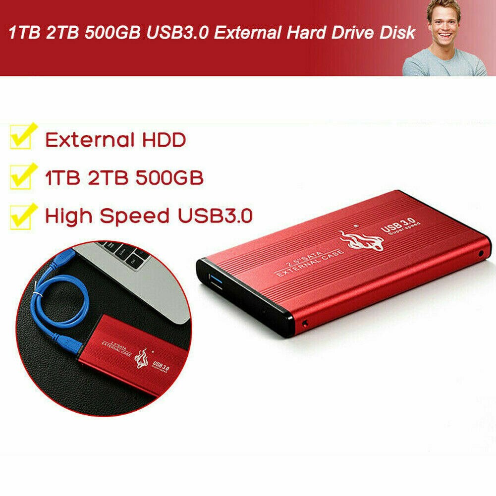 2TB USB 3.0 External Hard Drive Disks HDD 2.5'' For PC Laptop Desktop Portable #50