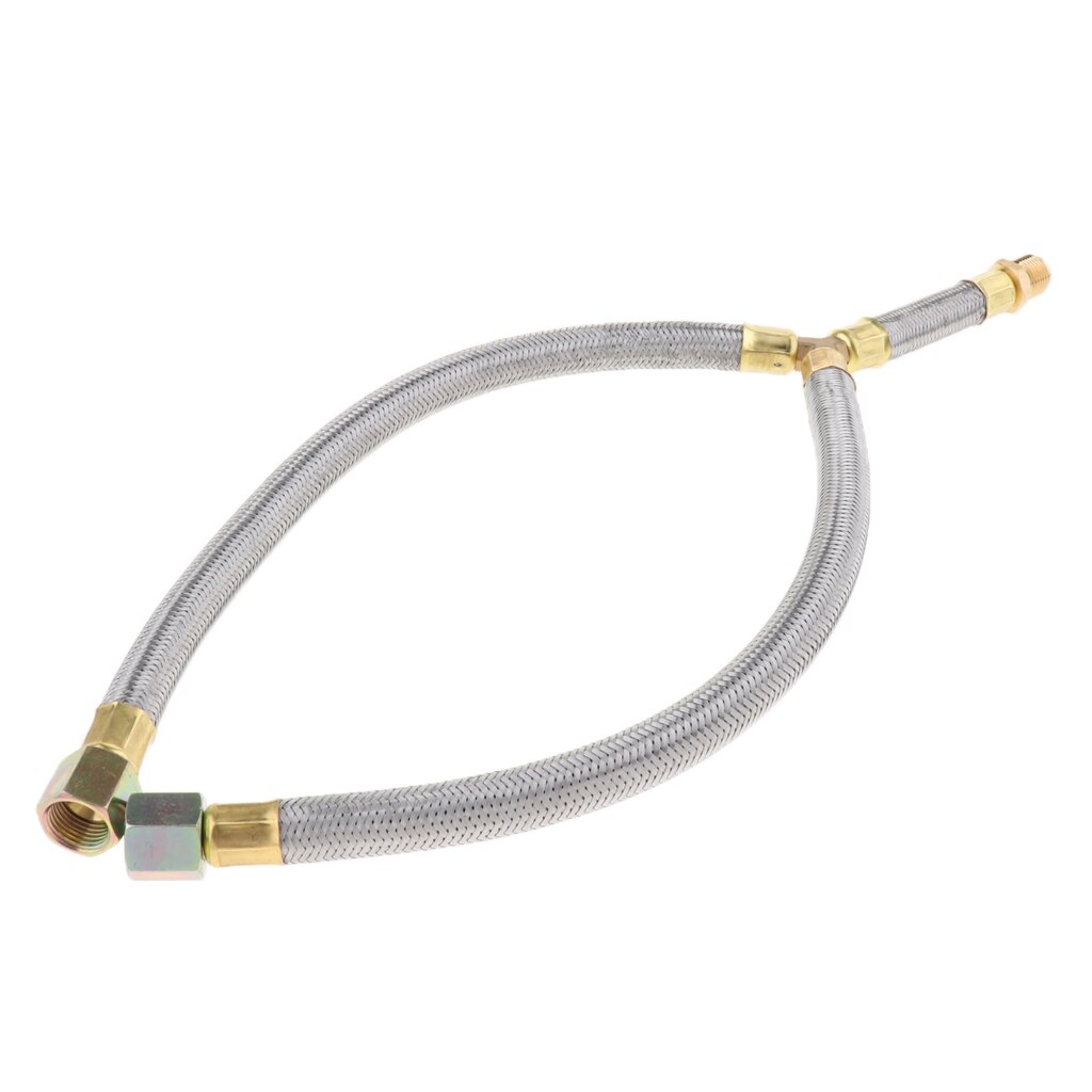 3/8 Inch Flare Stainless Steel Braided Gas Connection Hose Propane Transfer Pipe