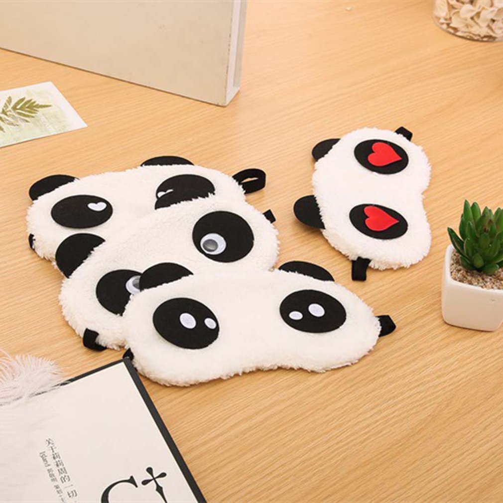 1PCS Nap Eye Shade Cartoon Blindfold Sleep Eyes Cover Travel Rest Patch Blinder Cute Panda Sleeping Eye Mask