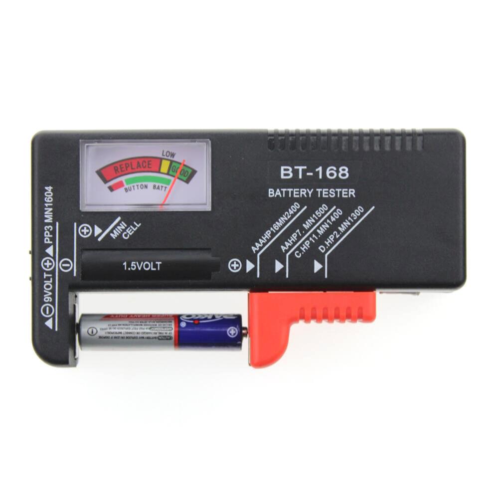 Bt -168 batterikapacitetstester lcd smart elektronisk strømindikator målekontrol til 9v 1.5v aa aaa celle cd batterier