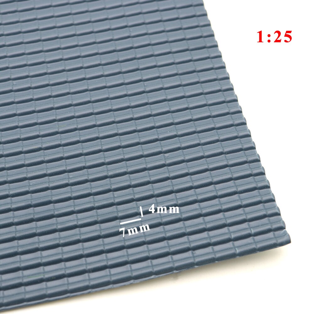 PVC sheet tile roofs HO n scale model building material in size 210x300mm for architecture layout: scale 25