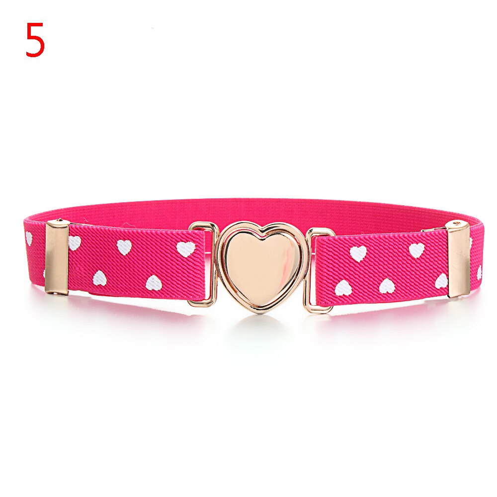 1 Pcs Kinderen Riem Elastische Riemen Meisje Stretch Taille Riem Mode Verstelbare Hart Riem Uniform Riem Voor Tiener Kids Meisjes jurken: 5