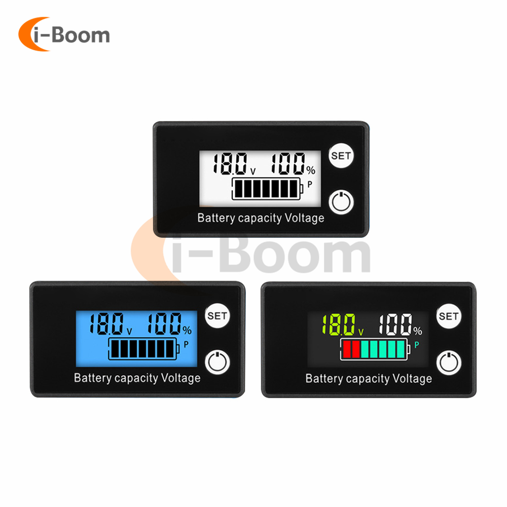 Blei Säure Lithium Batterie Kapazität Anzeige DC 8V-100V Li-Ion Lebensdauer Po4 Auto Motorrad Voltmeter Leistungs anzeige 12V 24V 48V 72V