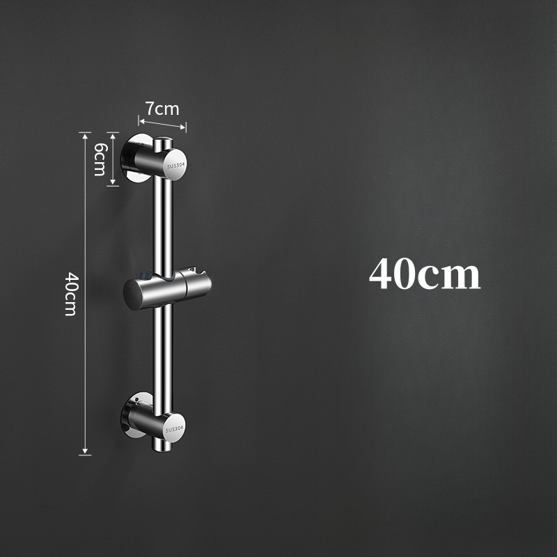 Barras deslizantes de ducha, extensión de cabezal de ducha de mano, soporte deslizante, barra deslizante ajustable montada en la pared, accesorios de baño: Níquel cepillado