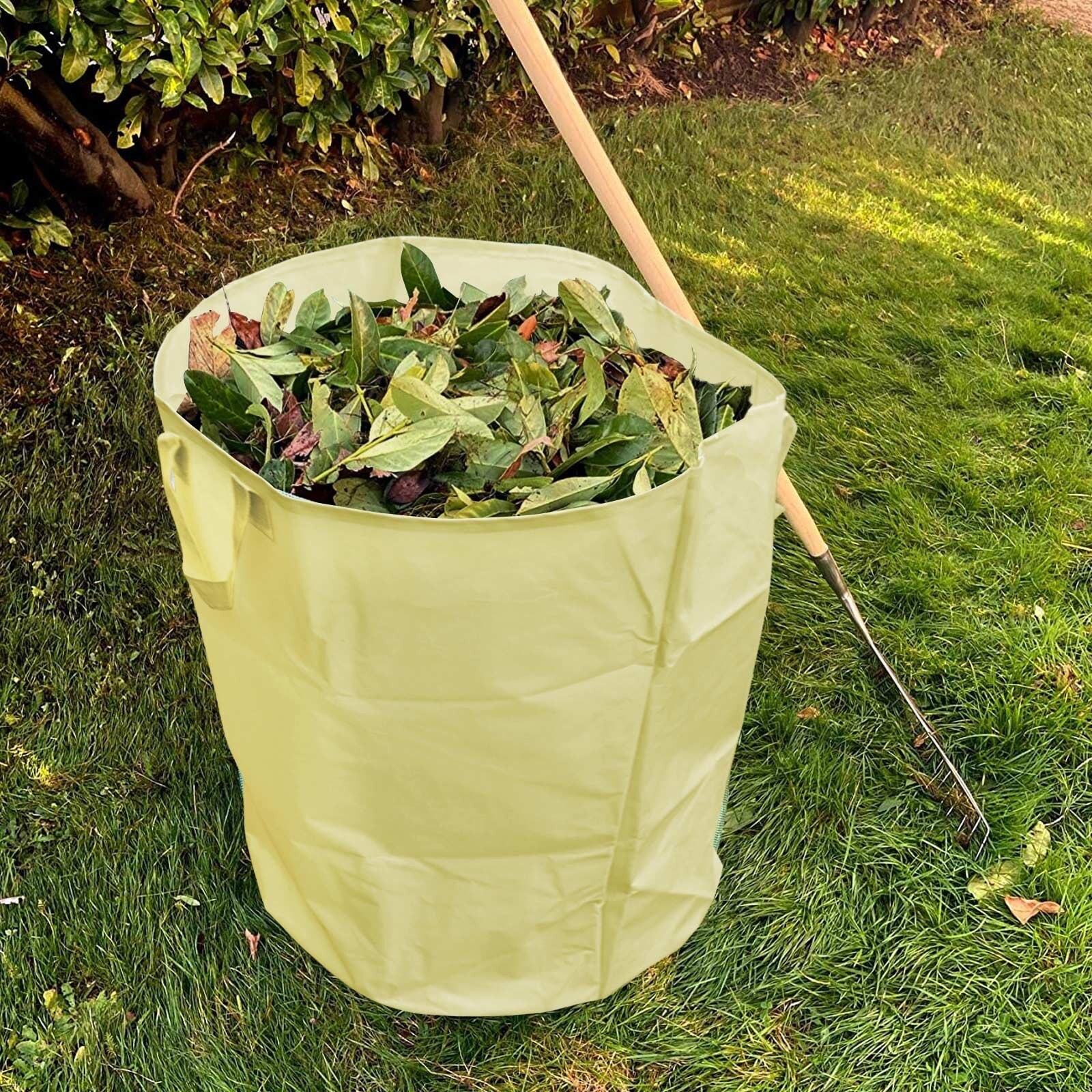 Sac à feuilles de jardin de grande capacité 25 #, sac à ordures Portable, sac de rangement multifonctionnel, grand organisateur de cour, accessoires de jardin