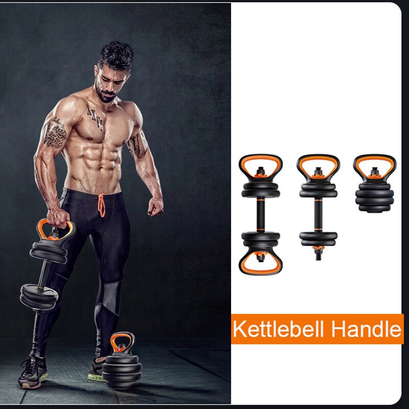 Justerbart kettlebell håndtag til brug med vægtplader hjemme gym træning behagelig kedel bell greb fitness håndvægt udstyr