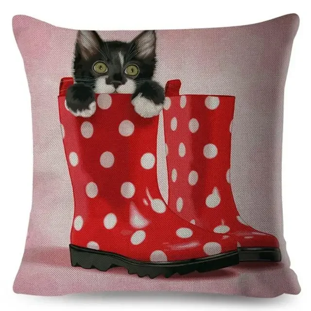 Farbe niedlichen Cartoon Haustier Hund Kissen bezug Kissen bezug Sofa Home Auto Dekoration Tier: Orange