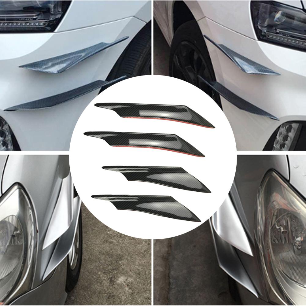 4PCS Universal Air Knife Car Surround PP Front Bumper Spoiler Lip Safe
