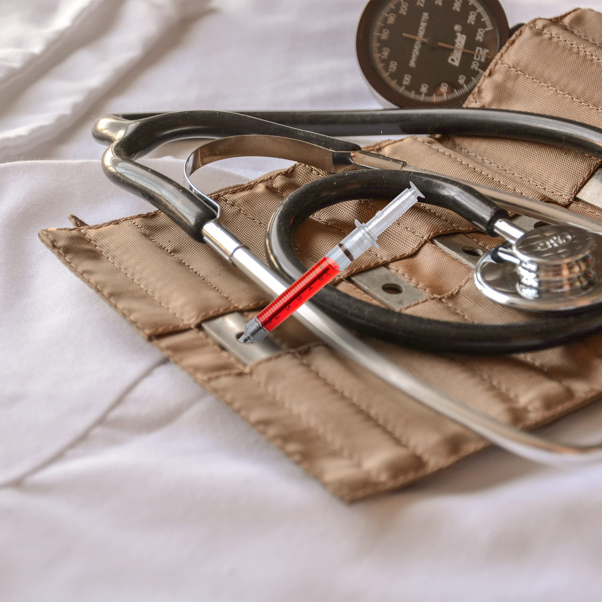48 stück kugelschreiber mit injektionsspitze, flüssigkeitsstift für ärzte und krankenschwestern, farbspritzenstifte
