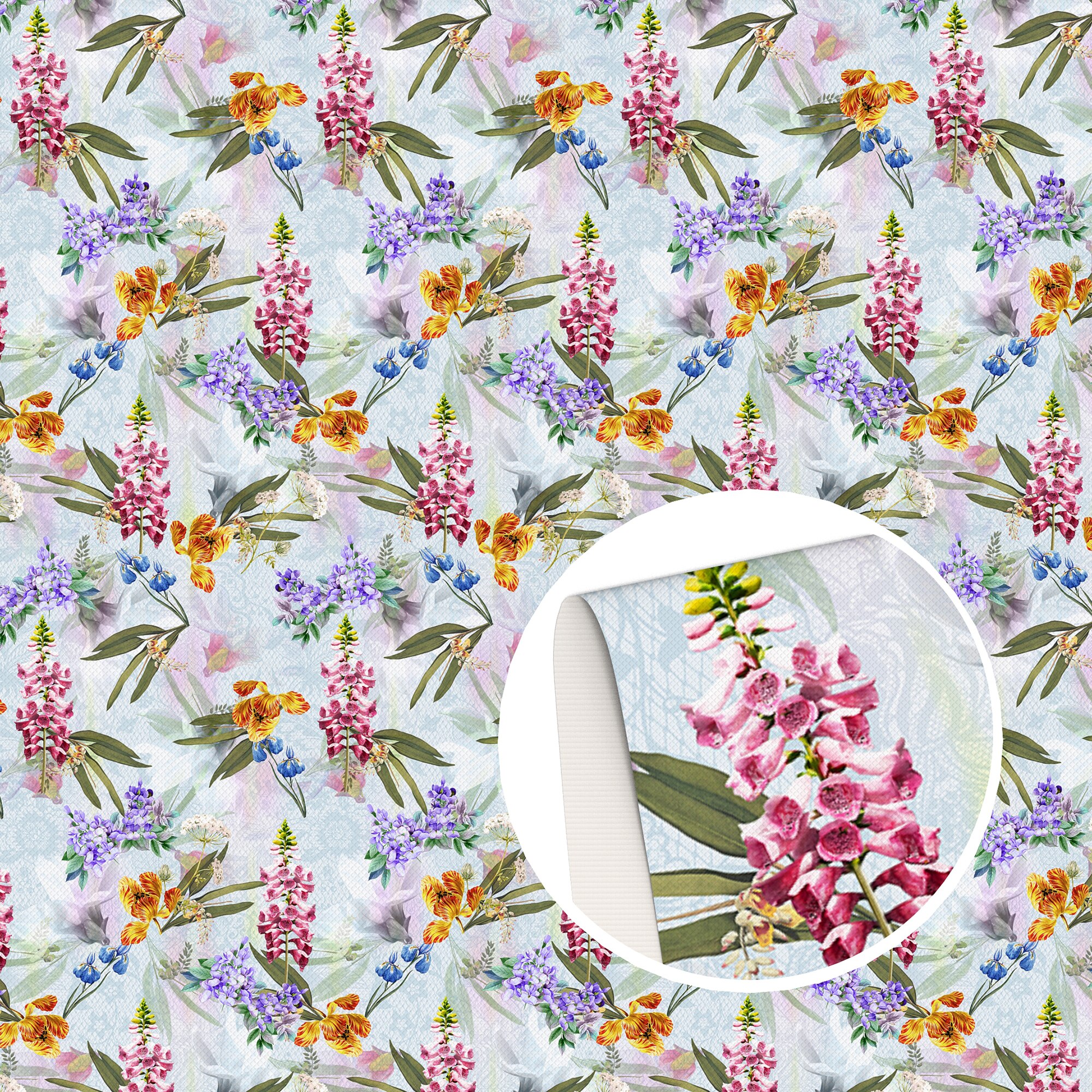 Flower Series Faux Leather Spring PVC Synthetic Leather A4 size DIY Earrings Bow Bags Material Vinyl Fabric,1Yc16604: 1129786