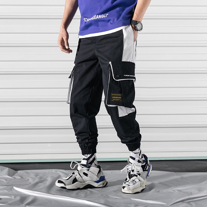 Singleroad mænds cargobukser mænd sidelommer hip hop japansk streetwear haremsbukser mænd bukser joggers mænd joggingbukser