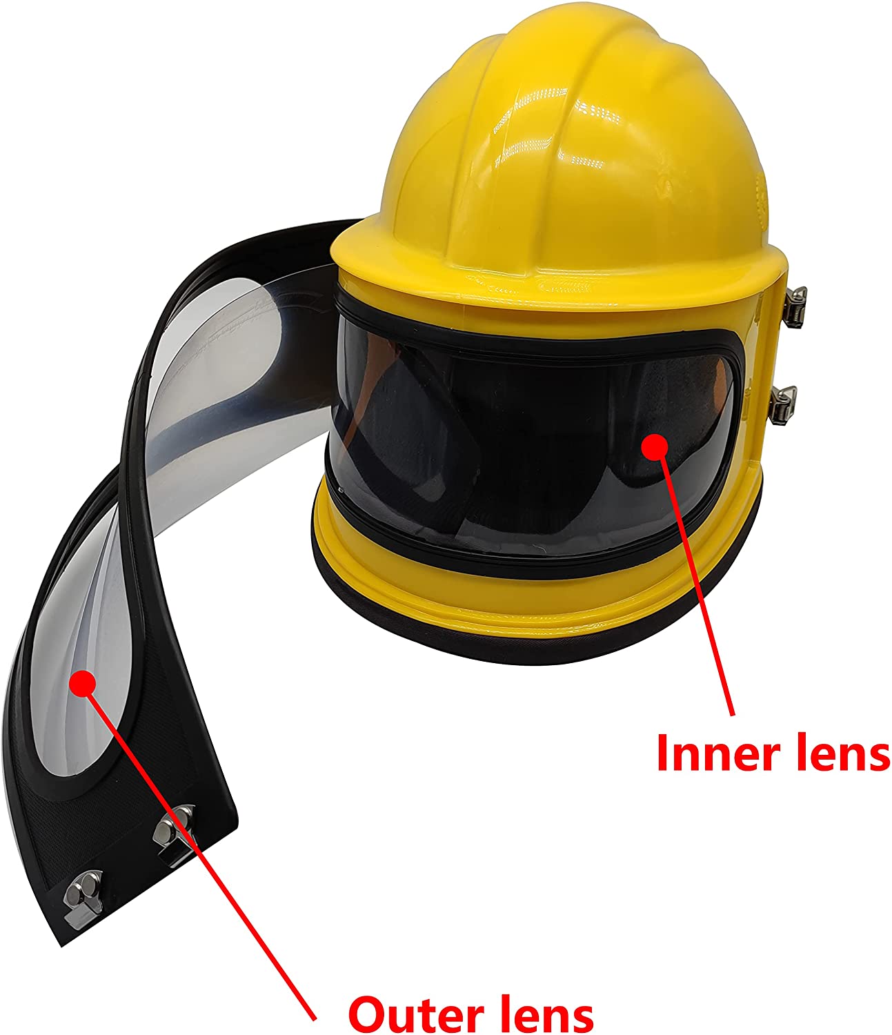 Lente HOLDWIN para casco para la eyección de arena reemplazo de lente de PVC para capucha de chorro de arena