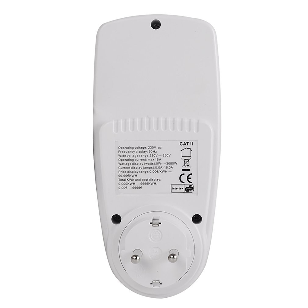 EU US UK FR Plug Socket Digital Wattmeter Power Consumption Watt Energy Meter KWh AC 230V 120V Electricity with backlights