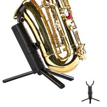 Adjustable Tripod Tenor Alto Sax Stand Support Rack Wind Tube Horn Metal Rack Foldable Stand Alto/Small Soprano Sax Universal