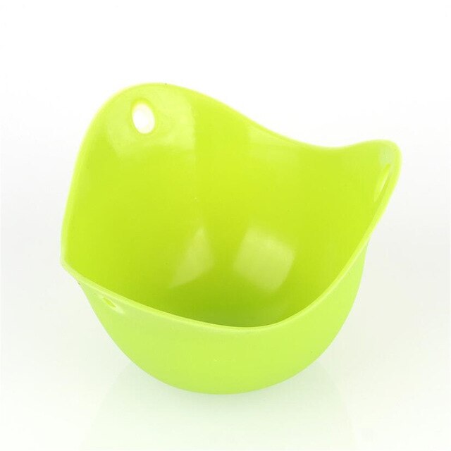 Egg Poacher Silicone Pancake Egg Poach Pods Baking Cup Kitchen Cookware Bakeware Tool Utensil CF-150: 4PC green