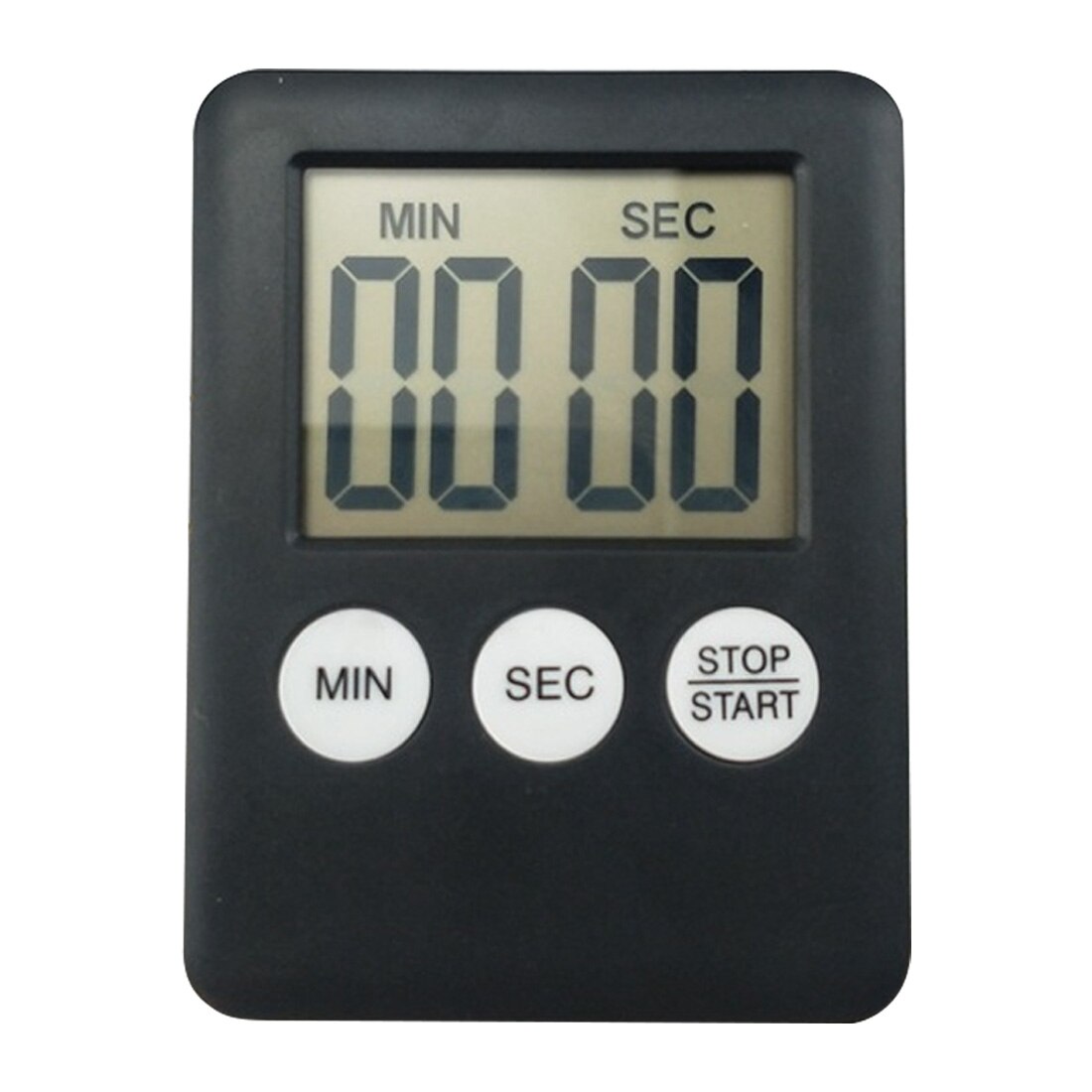 Simple Practical Use Digital Square LCD Display Home Kitchen Timer Electronic Kitchen Cooking Timer Stopwatch cooking timer: Black