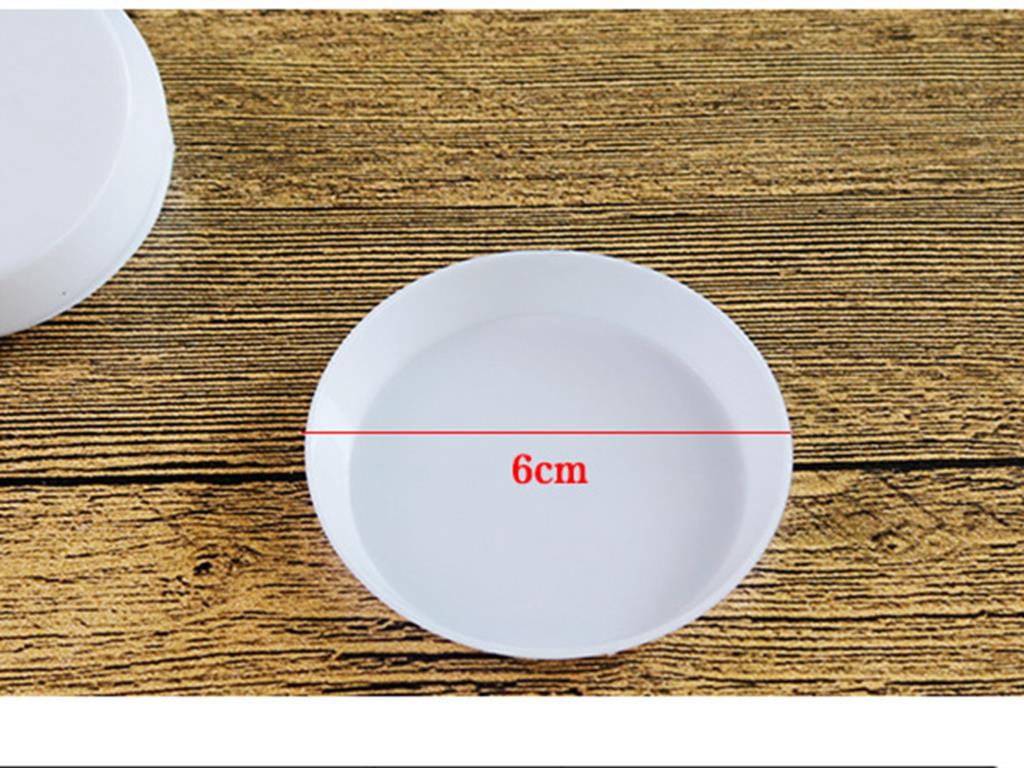 20 White Plastic Round Beads Sorting Trays 60mm Storage Container For Craft