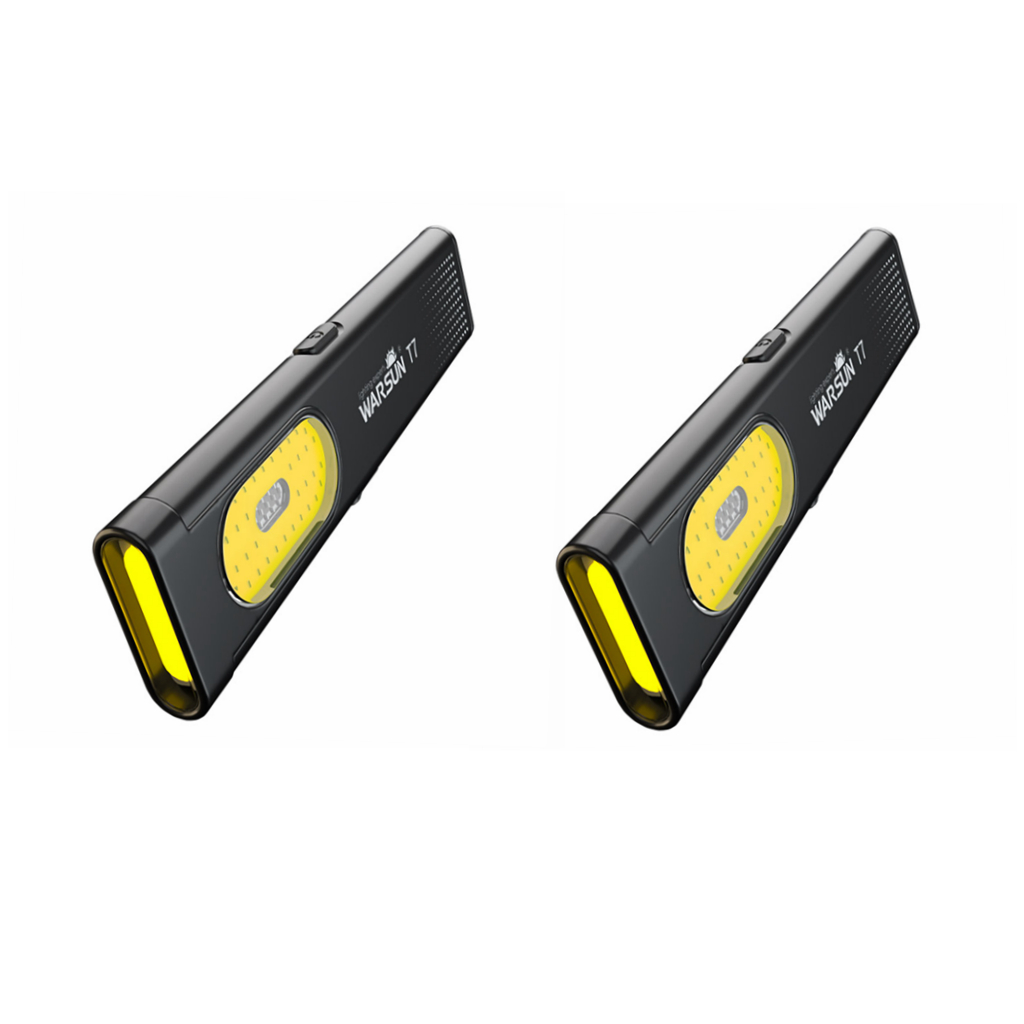 Warsun llavero LED linterna USB-C recargable 600Lm Mini linterna portátil linterna de bolsillo luz de trabajo de inundación con imán: Blanco