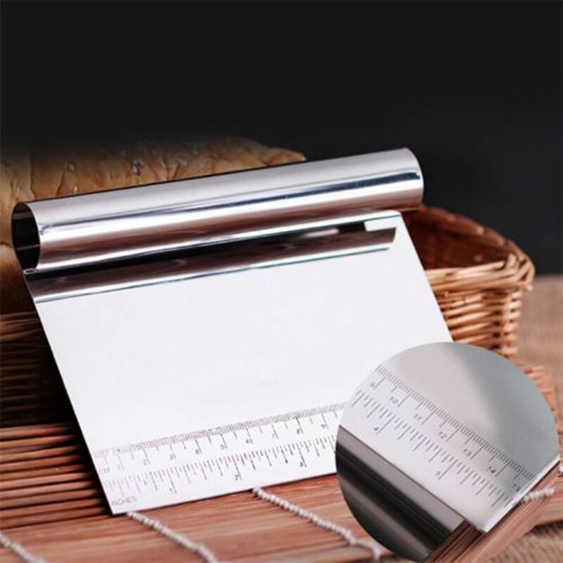 Dozmu Stainless Steel Bake Tool Scraper Scraping Panel With Scale Cake Cutting Board Home Garden Supplies