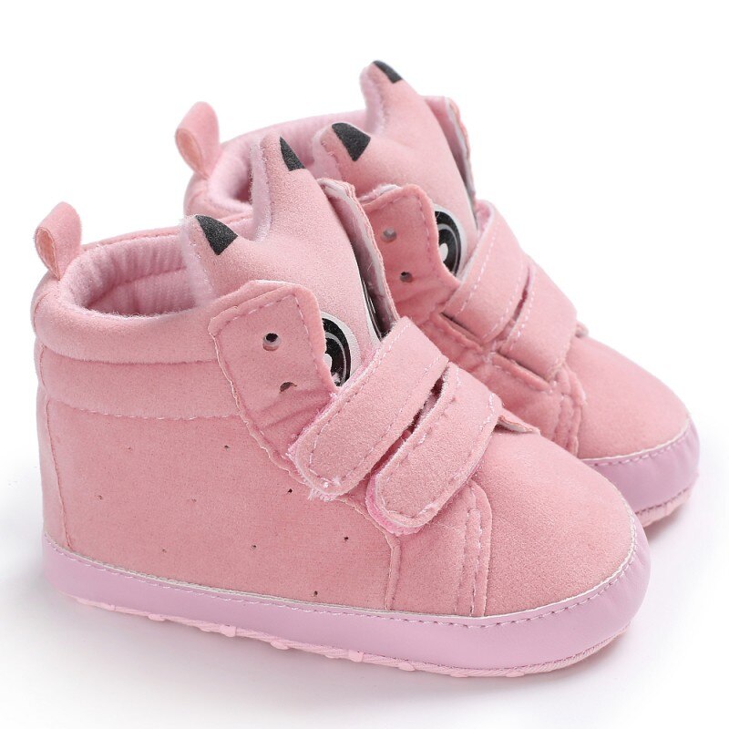 Lente Herfst Modellen Hoge Hulp Laarzen Baby Jongens Meisjes Schattige Zachte Bodem Casual Antislip Schoenen Mode kinderen \'s Schoenen: Roze / 1