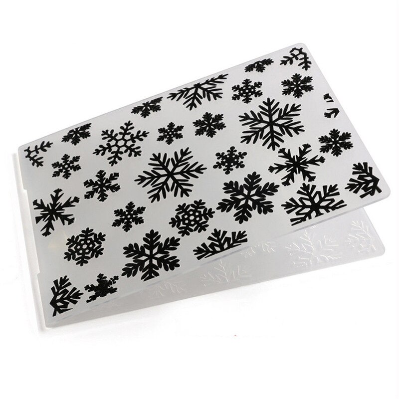 Christmas Snow Plastic Embossing Folders Template DIY Scrapbooking Cards Crafts