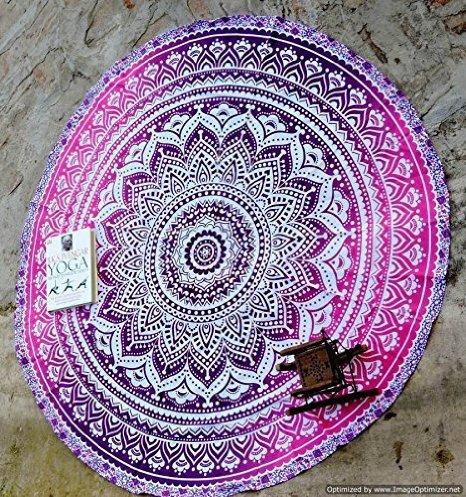 150cm bohem chiffon stor tynn mandala sommer rund strand skjerf håndkle solbad sjal wraps billedvev serviette de plage ymb 22