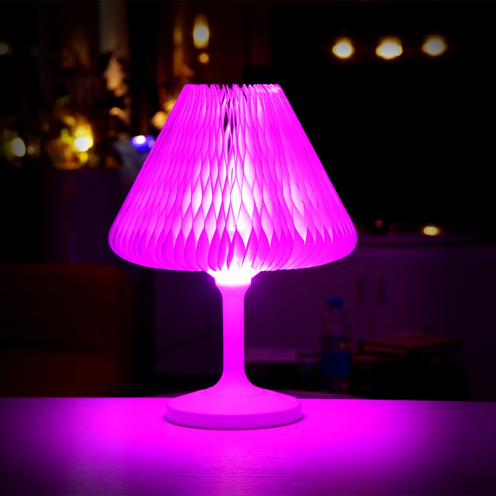 Touch Schakelaar Tafellamp USB Oplaadbare LED Kleurrijke Nachtlampje Creatieve Bedlampje Kleur Veranderende Bureaulamp Festival