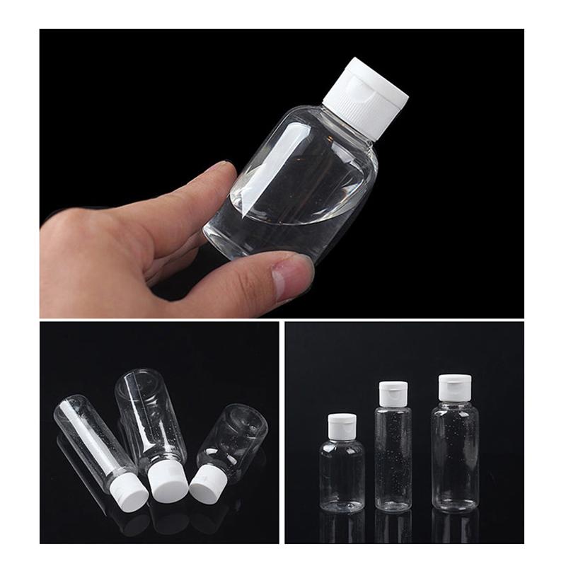 15/12/10/6Pcs 50ml Empty Plastic Sample Bottle Container Jar Pot Vial Flip Lid Perfect for Emollient Water Shower Gel Emulsion