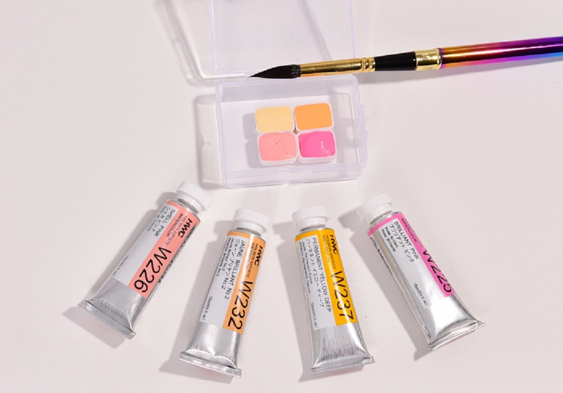 HWC – tube d&#39;artiste Holbein, peinture aquarelle de couleur chair, aquarelle, illustration de personnage de bande dessinée, fournitures d&#39;art de la peau, 15ml