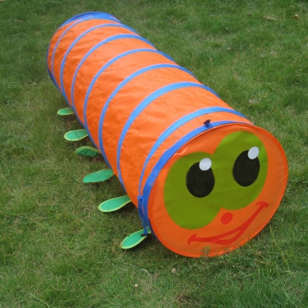 Kids Tent Tunnel Crawling Game Children Indoor Outdoor Play House Tube Baby Folding Tube Tent Colorful Cloth Tunnel Crawling Toy: B