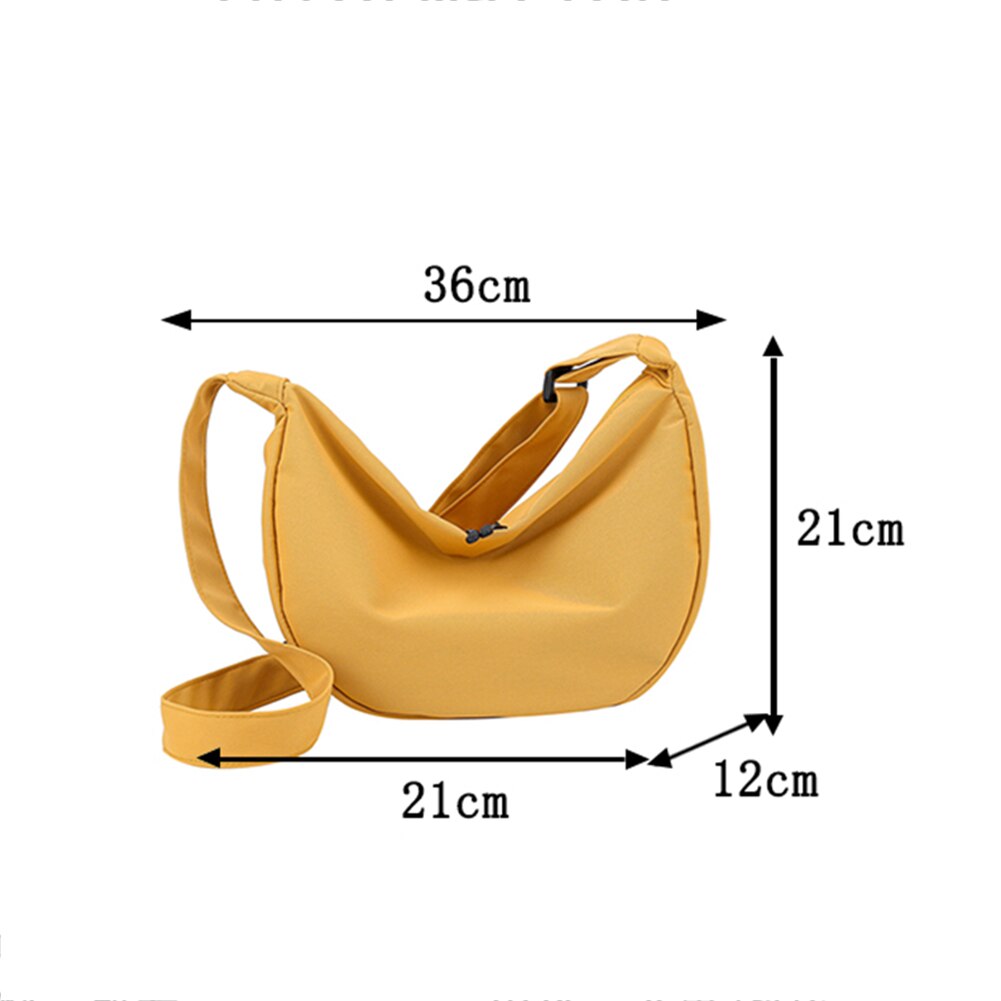 Eenvoudige, veelzijdige tas voor dames, schoudertas van canvas met grote capaciteit, hobo-crossbodytas voor dames