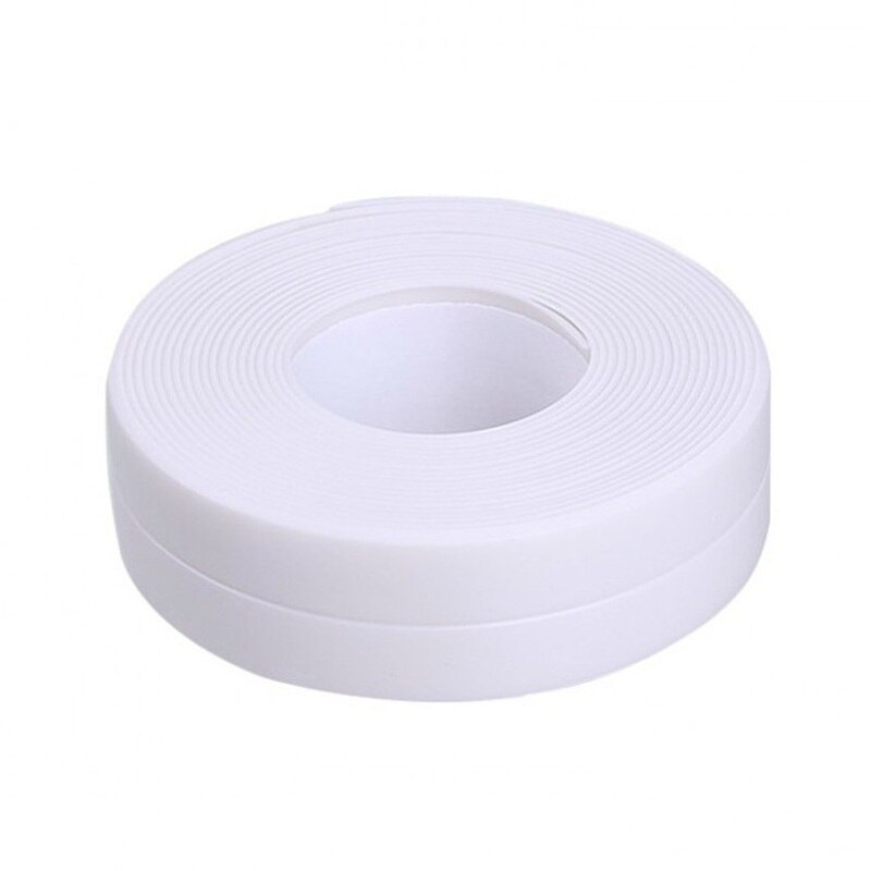 Rubber Waterproof Sealing Strip Sealant Tape Mildew Resistant Self Adhesive Toilet Gap Corner Line Sticker For Kitchen Bathroom: white  3.2x2.2cm