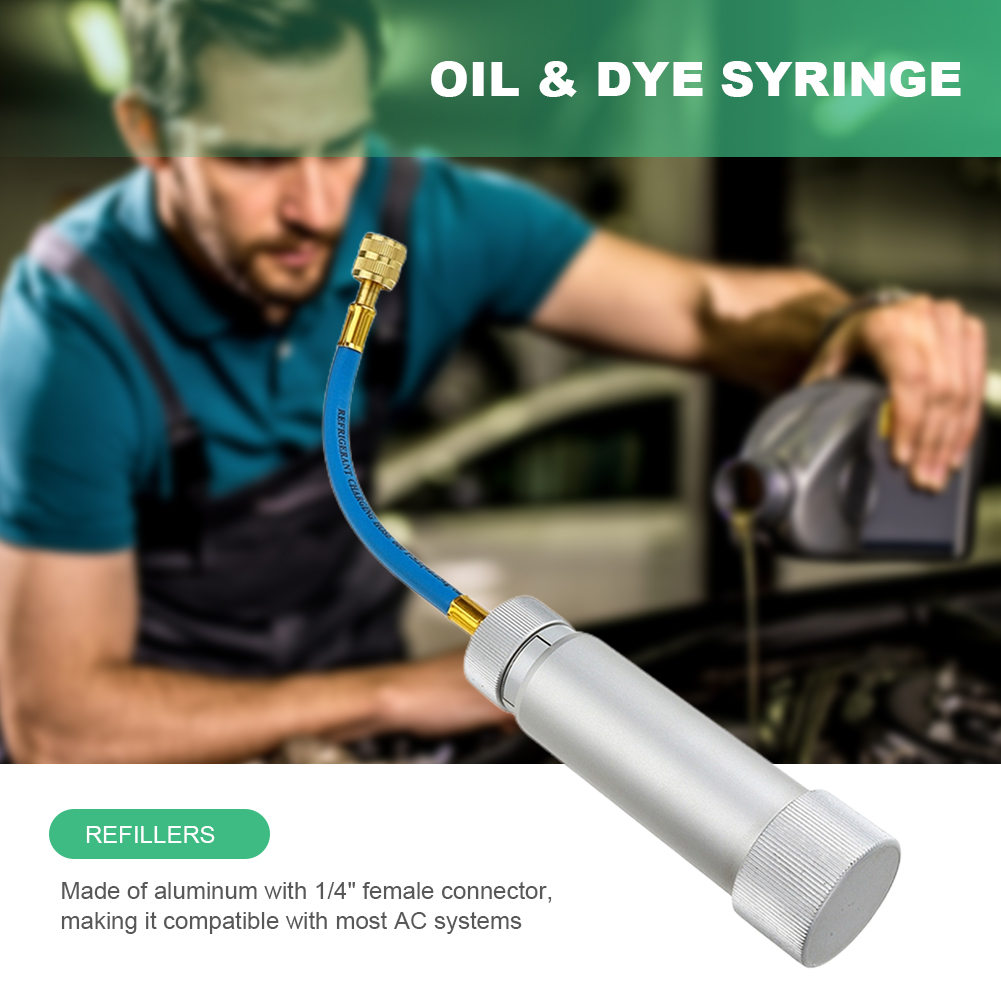 Klimaanlage Autoöl einspritz werkzeug 1/4 Zoll sae Kältemittel flüssigkeit Einfüll rohr 2oz r134a Flüssig einspritz ventil Autozubehör